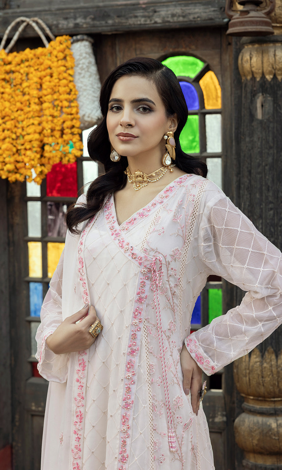 Shamooz Stitched 3 Piece Formals Collection'2025-Daisy White SEM-0777