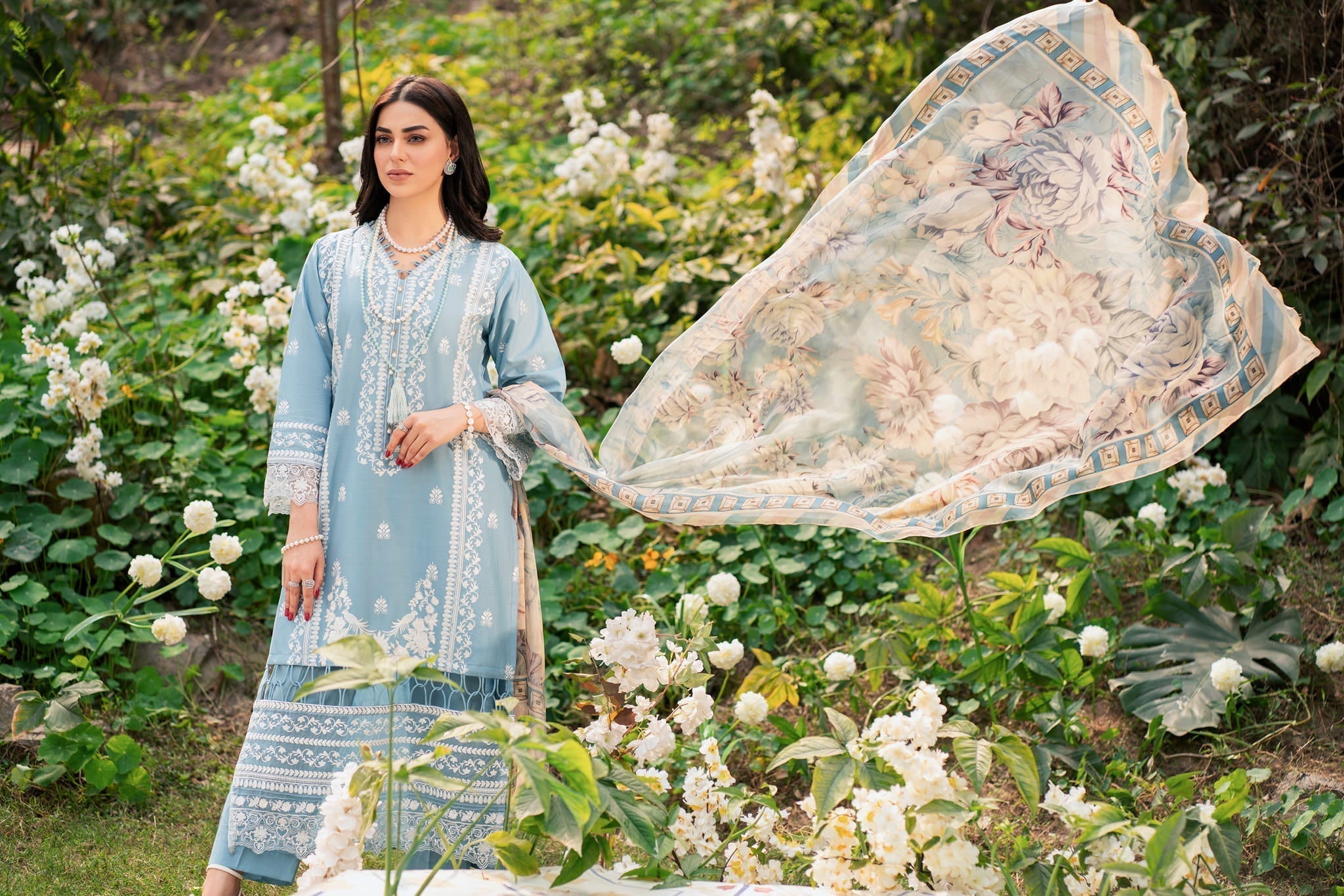 Lamhay by Panache Apparel Stitched Luxury Lawn Collection-Crystal