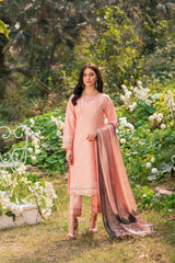 Lamhay by Panache Apparel Stitched Luxury Lawn Collection-Lush Peach