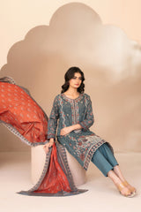 Ohana By Tawakkal Unstitched 3 Piece Emb Lawn Suit-D-3361