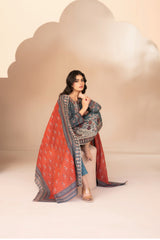 Ohana By Tawakkal Unstitched 3 Piece Emb Lawn Suit-D-3361