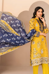 Ohana By Tawakkal Unstitched 3 Piece Emb Lawn Suit-D-3364