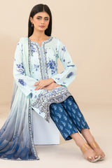 Zahlia By Tawakkal Unstitched 3 Piece Emb Lawn Suit-D-3372