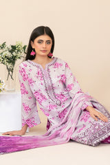 Zahlia By Tawakkal Unstitched 3 Piece Emb Lawn Suit-D-3373