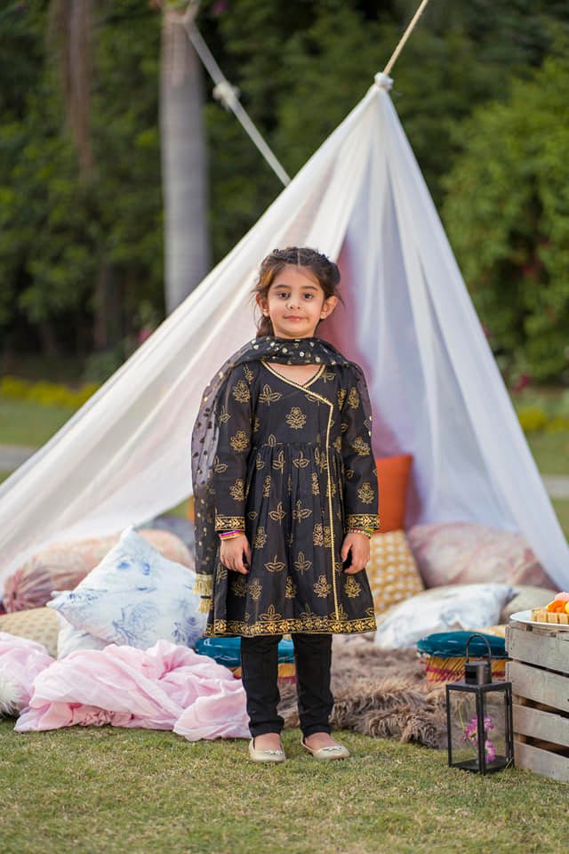 Panache Apparel Stitched Kids Collection-Black Ruby