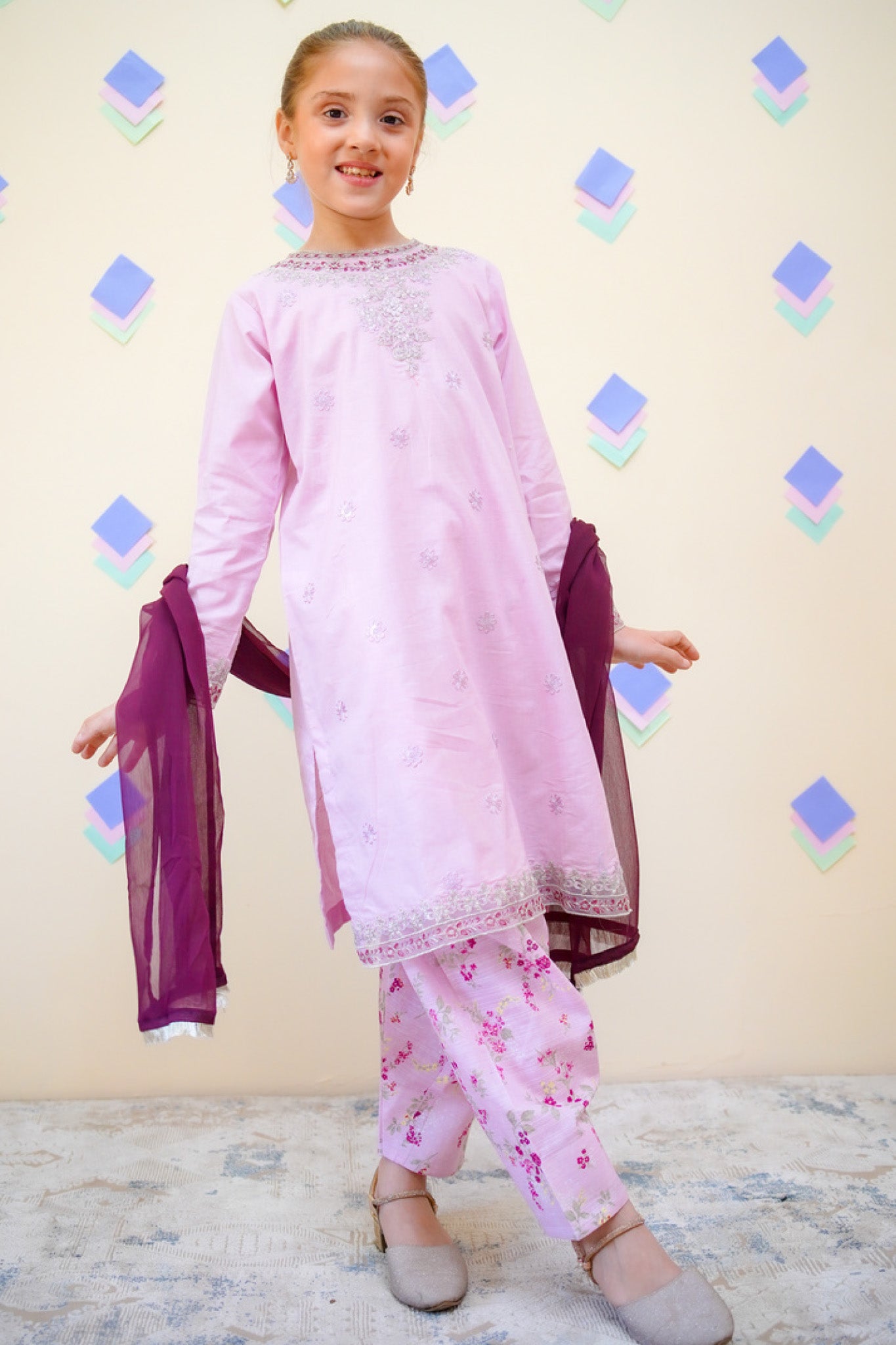 Shanzey Stitched 3 Piece Emb Lawn Farshi Edit Collection'2025-SHK-4433