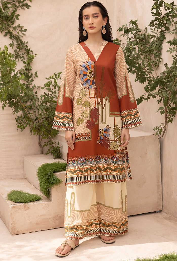 A La Mode By Humdum Unstitched 2 Piece Printed Lawn Vol-02 Collection'2024-D-04