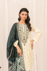 Saniyah by Tawakkal Unstitched 3 Piece Emb Lawn Suit-D-3428