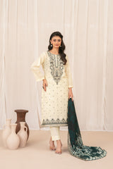 Saniyah by Tawakkal Unstitched 3 Piece Emb Lawn Suit-D-3428