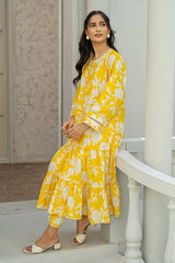 Mahroo Stitched 2 Piece Maxi Summer Collection'2025-T-FRK-001
