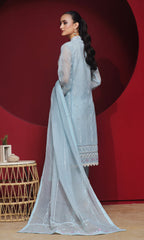 Shamooz Stitched 3 Piece Formals Collection'2025-Light Blue SEM-0750