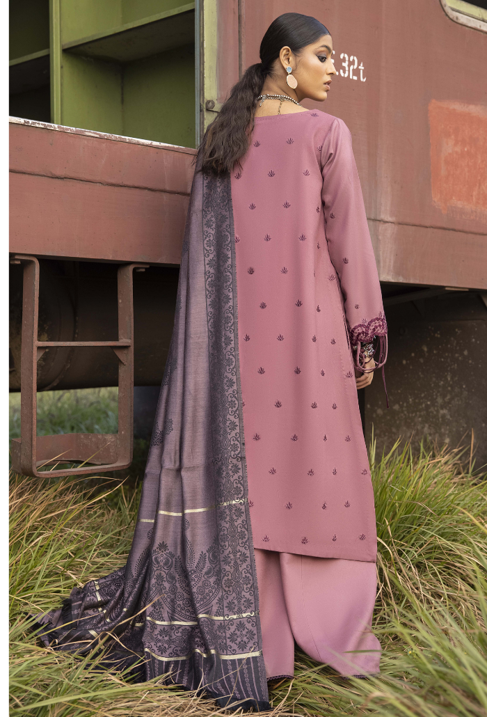 Rahgeer By Humdum Unstitched 3 Piece Emb Wool Winter Collection'2024-D-01