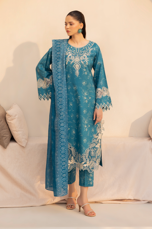 Daastan Edit 01 By Esra Stitched 3 Piece Emb Lawn Collection-DT-25-06