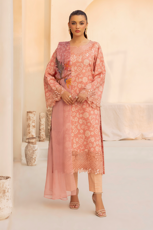 Daastan Edit 01 By Esra Stitched 3 Piece Emb Lawn Collection-DT-25-07