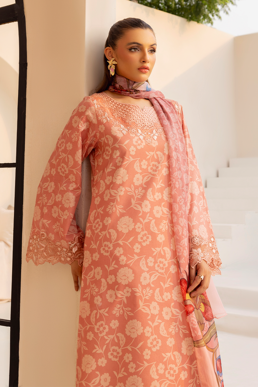 Daastan Edit 01 By Esra Stitched 3 Piece Emb Lawn Collection-DT-25-07