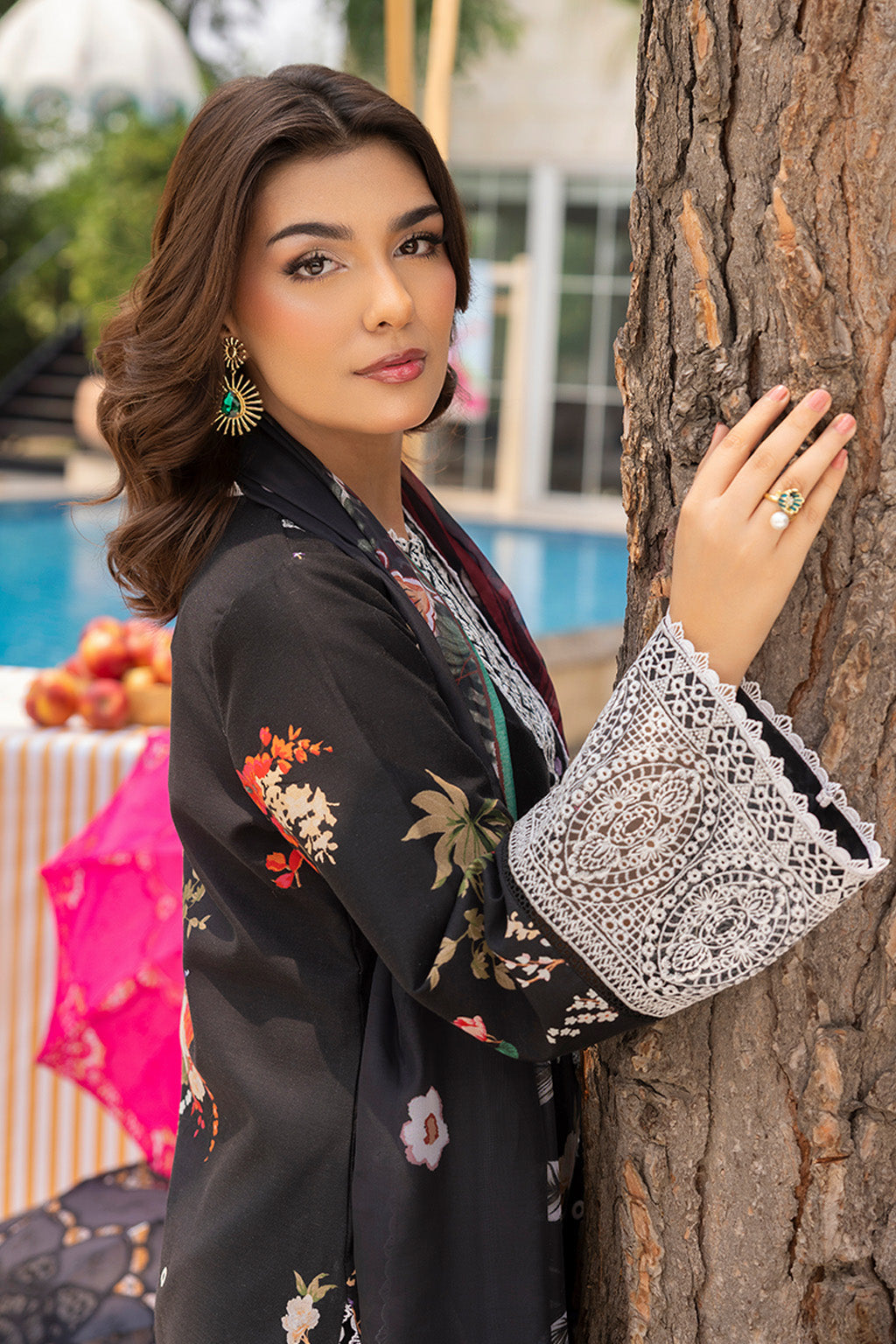 Mojito By Meeral Unstitched 3 Piece Lawn Collection'2025-Black - Zestel