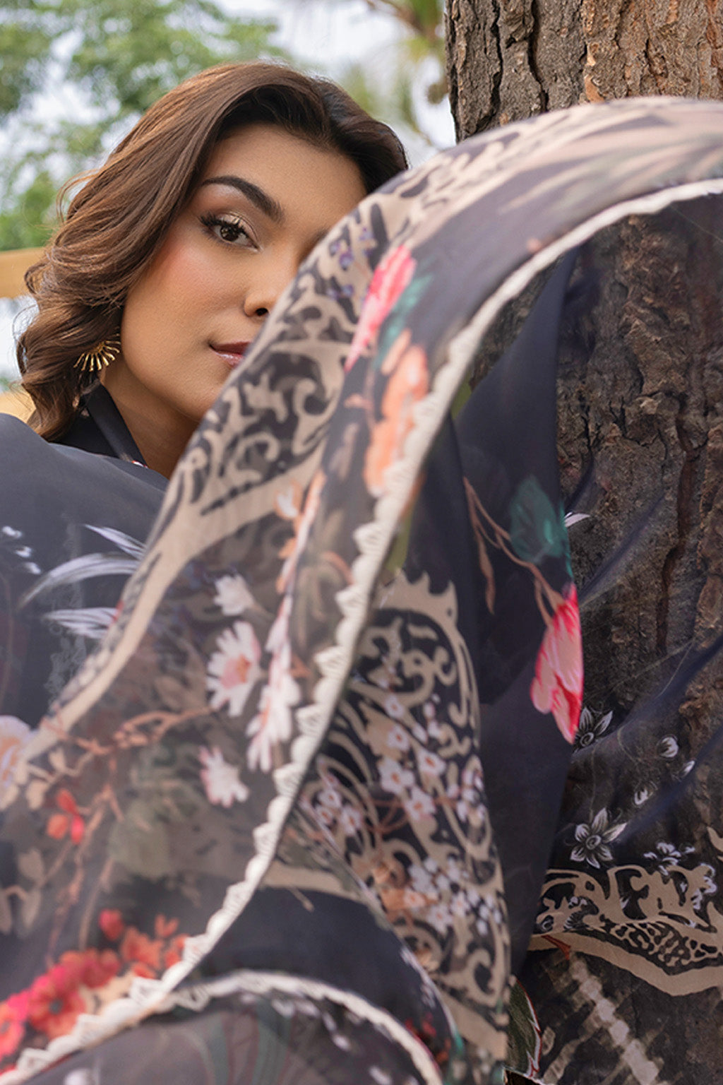 Mojito By Meeral Unstitched 3 Piece Lawn Collection'2025-Black - Zestel