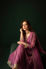 Gulaal By Al Harir Stitched 3 Piece Formals Suit-AH006-Gulaal-Lilac