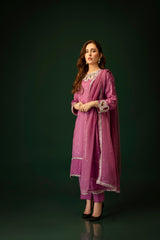 Deeya By Al Harir Stitched 3 Piece Formals Suit-AH015-DEEYA-LILAC