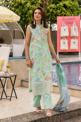 Mojito By Meeral Unstitched 3 Piece Lawn Collection'2025-See Green - Mintara