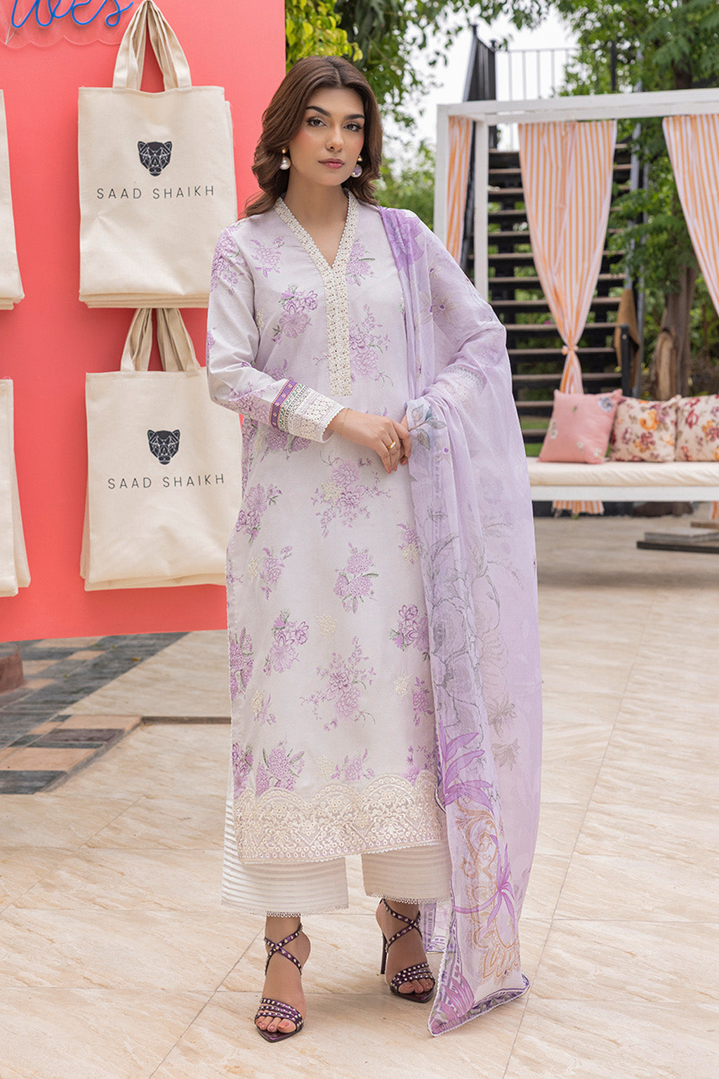 Mojito By Meeral Unstitched 3 Piece Lawn Collection'2025-Lilac Haze