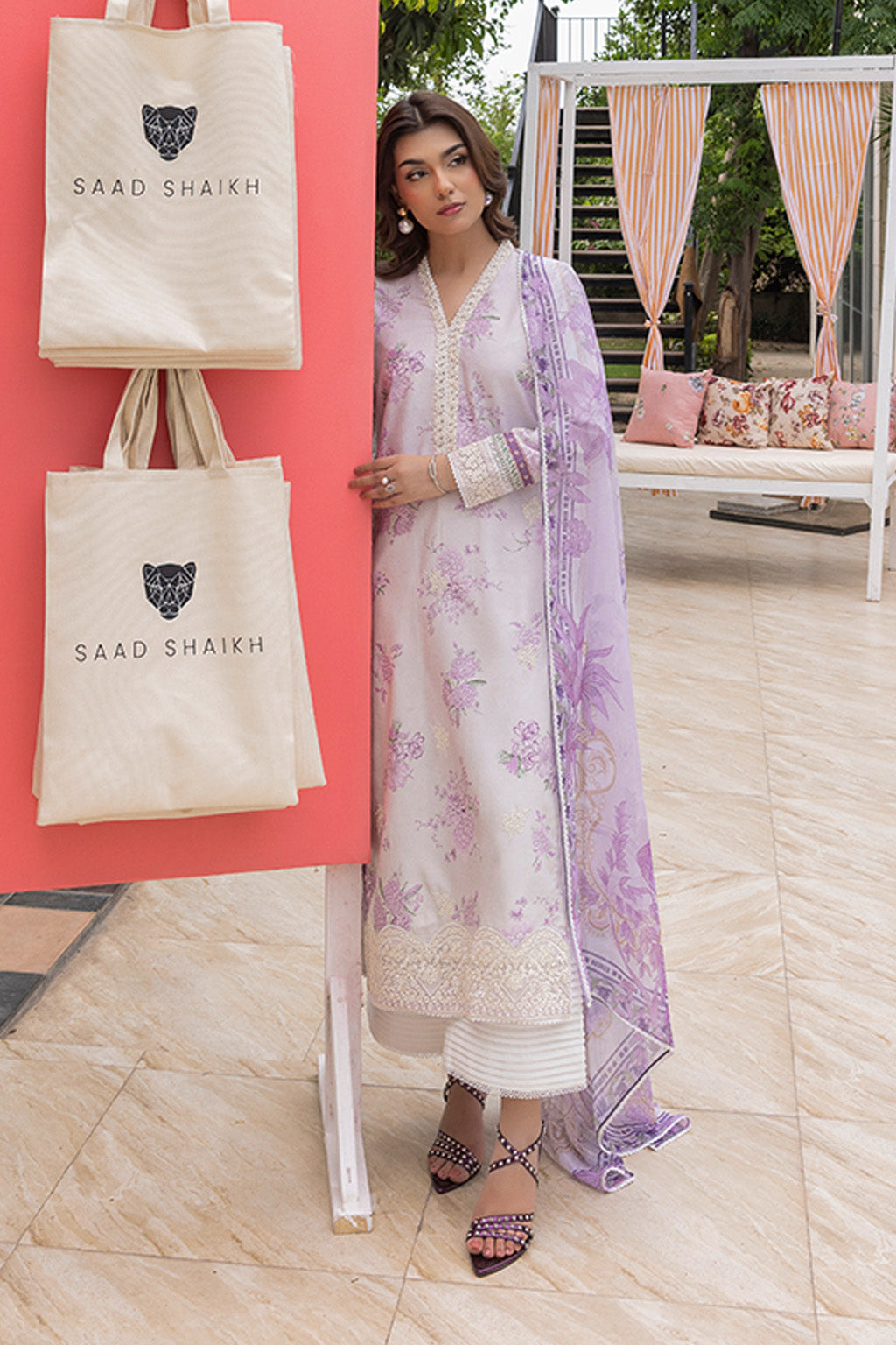 Mojito By Meeral Unstitched 3 Piece Lawn Collection'2025-Lilac Haze