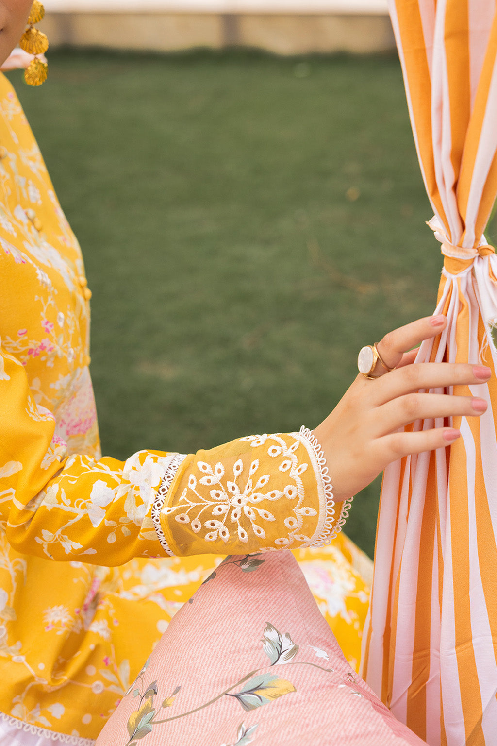 Mojito By Meeral Unstitched 3 Piece Lawn Collection'2025-Yellow - Amber Bloom