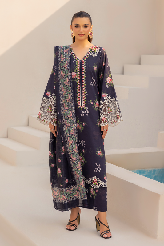 Daastan Edit 01 By Esra Stitched 3 Piece Emb Lawn Collection-DT-25-09