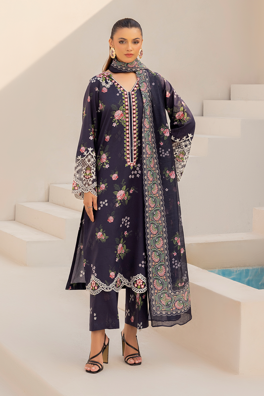 Daastan Edit 01 By Esra Stitched 3 Piece Emb Lawn Collection-DT-25-09