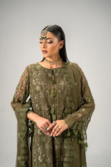 AURA Vol-01 By Zebtan Unstitched 3 Piece Luxury Formals Suit-AR-02 | Aura Vol-01