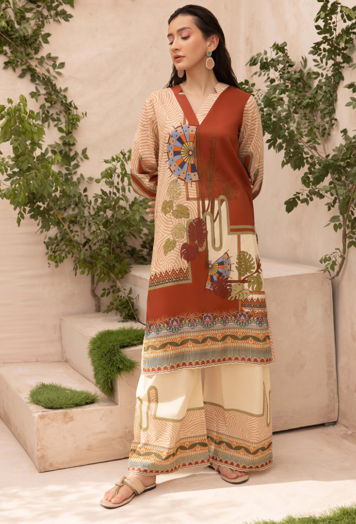 A La Mode By Humdum Unstitched 2 Piece Printed Lawn Vol-02 Collection'2024-D-04