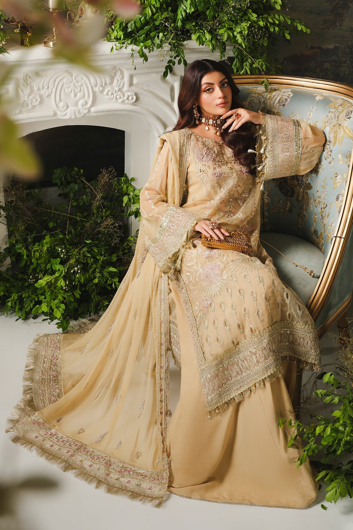 Ayla Paras By Pasha Unstitched 3 Piece Luxury Formals Collection'2024-PR104: Amber