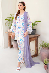 Ziva By Humdum Stitched 3 Piece Printed Lawn Suit-D04