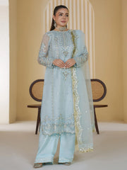 Aayra Stitched 3 Piece Luxury Formals Suit-FF002FP1-BLU