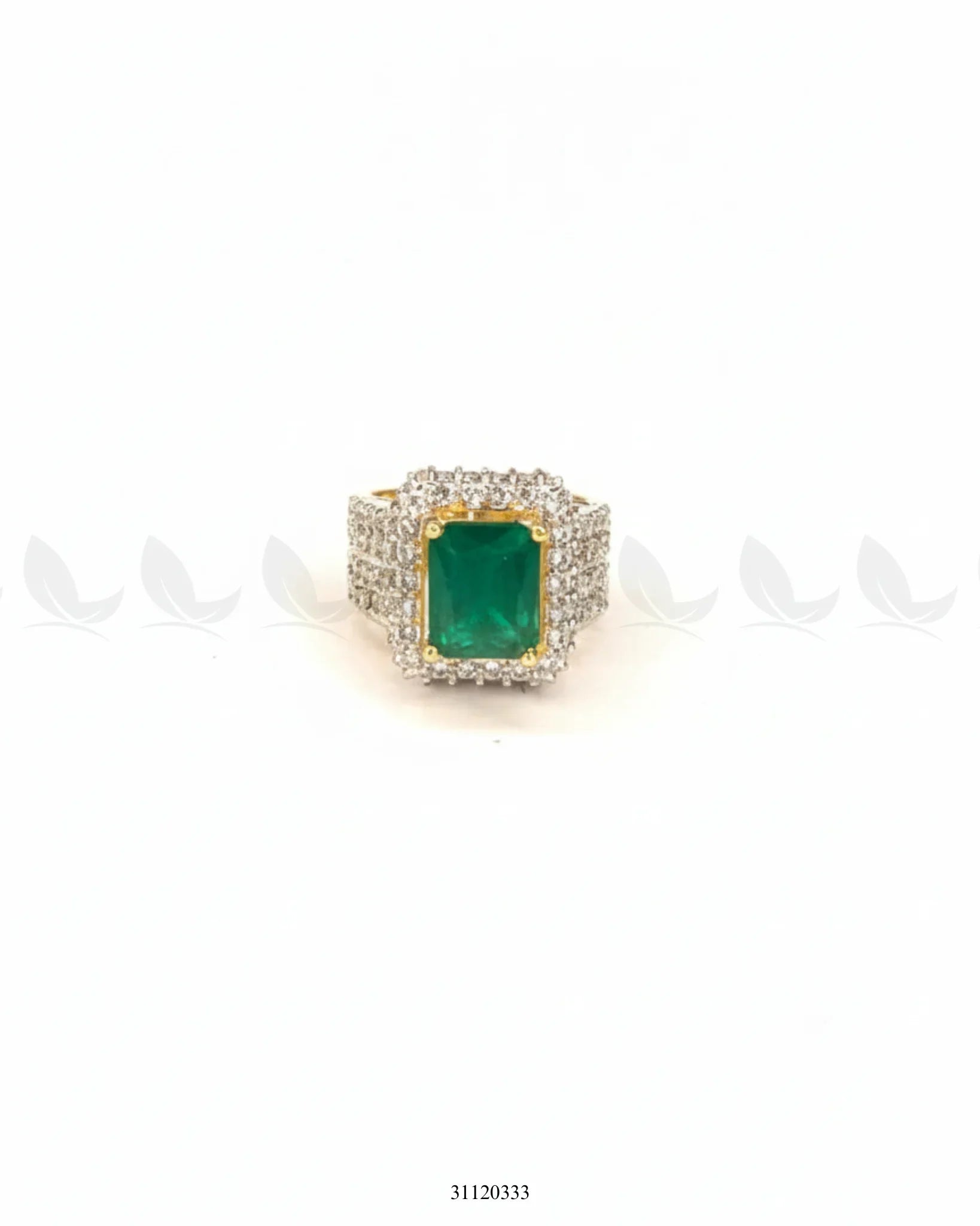 Regal High Impact Cluster Ring Emerald Green - Zeesy Jewellery