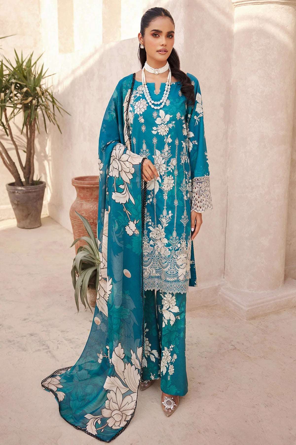 Amal by Motifz Unstitched 3 Piece Digital Print Emb Lawn Collection'2023-D-3737-Lilly