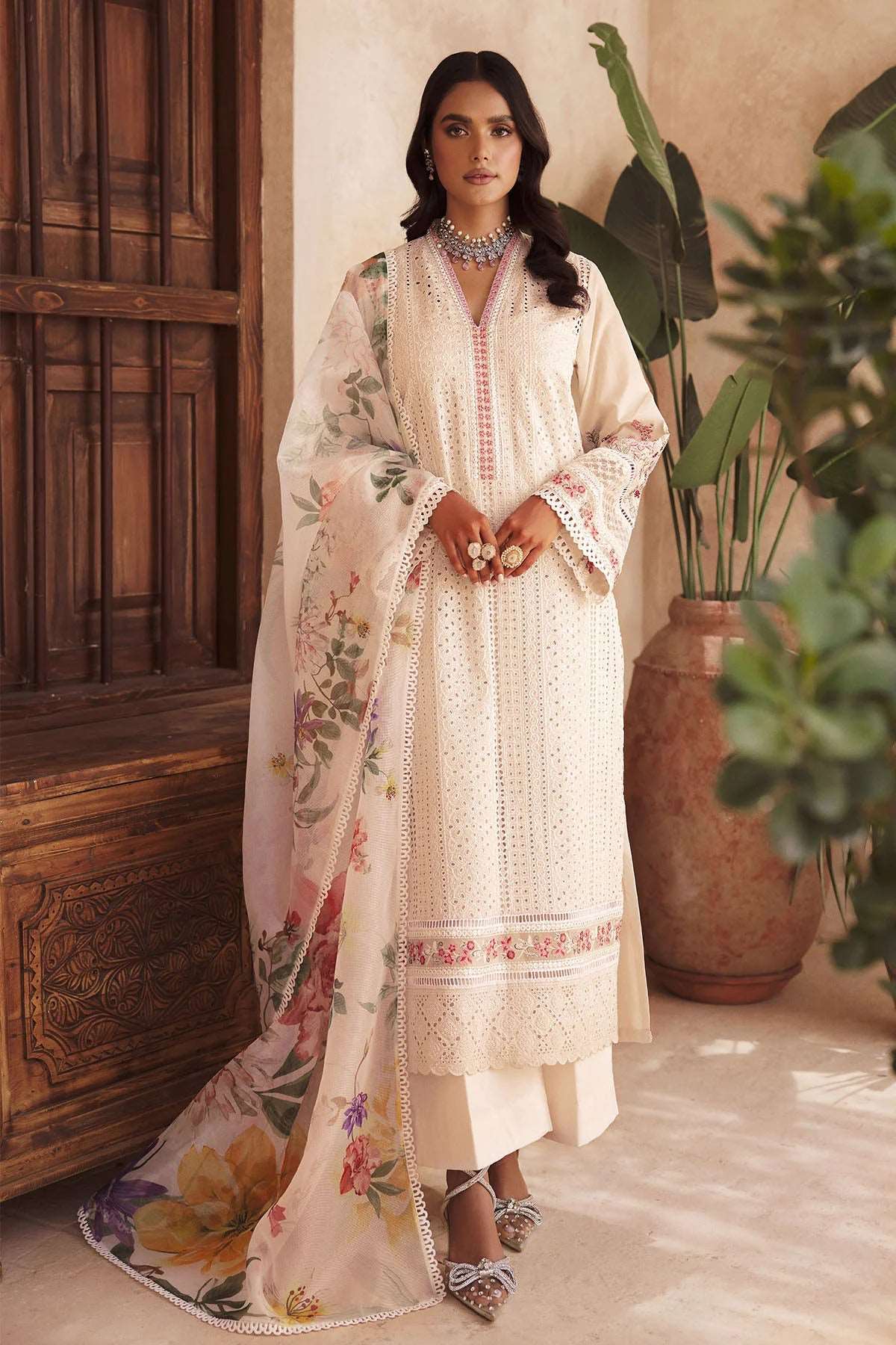 Amal by Motifz Unstitched 3 Piece Digital Print Emb Lawn Collection'2023-D-3744-Emilia