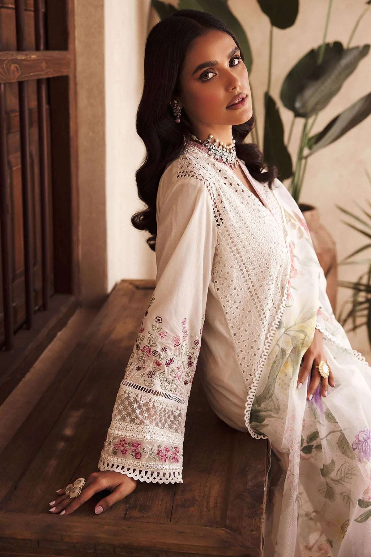 Amal by Motifz Unstitched 3 Piece Digital Print Emb Lawn Collection'2023-D-3744-Emilia