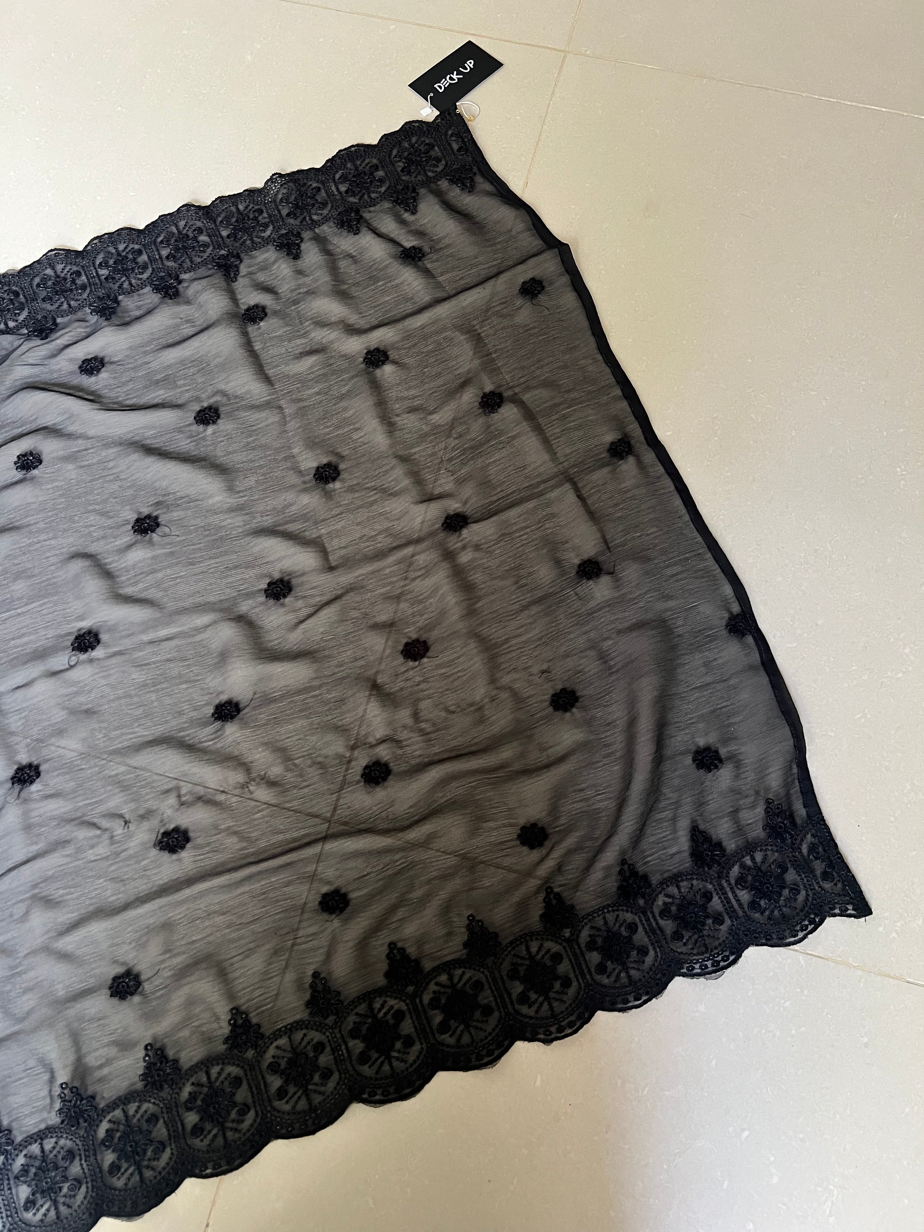 Deck Up Embroidered Chiffon Dupatta D#4