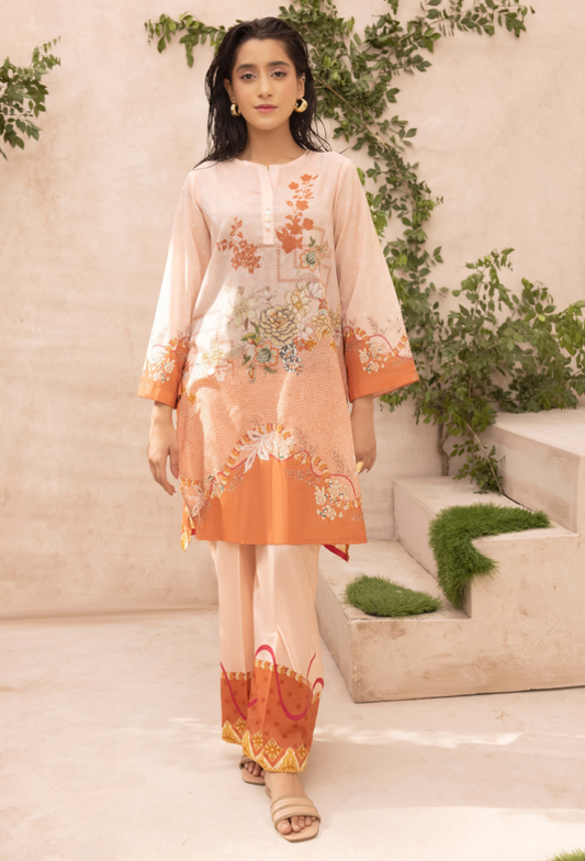 A La Mode By Humdum Unstitched 2 Piece Printed Lawn Vol-02 Collection'2024-D-02