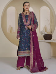 Aayra Stitched 3 Piece Luxury Formals Suit-FF007FP1-TRQ