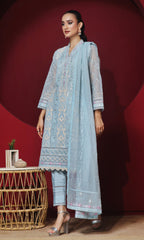 Shamooz Stitched 3 Piece Formals Collection'2025-Light Blue SEM-0750
