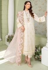 Baad e Baharaan By Humdum Unstitched 3 Piece Emb Lawn Collection'2024-D-01