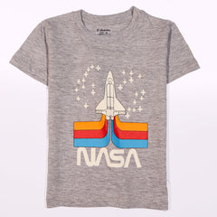 Kjunction Boys Half Sleeves-Printed T-Shirt (Nasa)