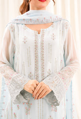 Zouj Unstitched 3 Piece Luxe Chiffon Edit Collection'2025-Blush Blue