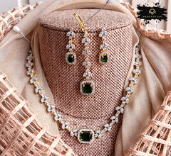 Made For Her-Elanza Zircon Necklace Set - KB1011