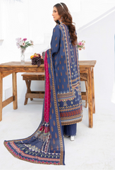 Saira Bano By Humdum Unstitched 3 Piece Emb Lawn Collection'2024