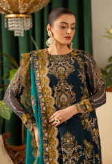 House Of Chiffon By Humdum Unstitched 3 Piece Luxury Formals Collection'2024-D04