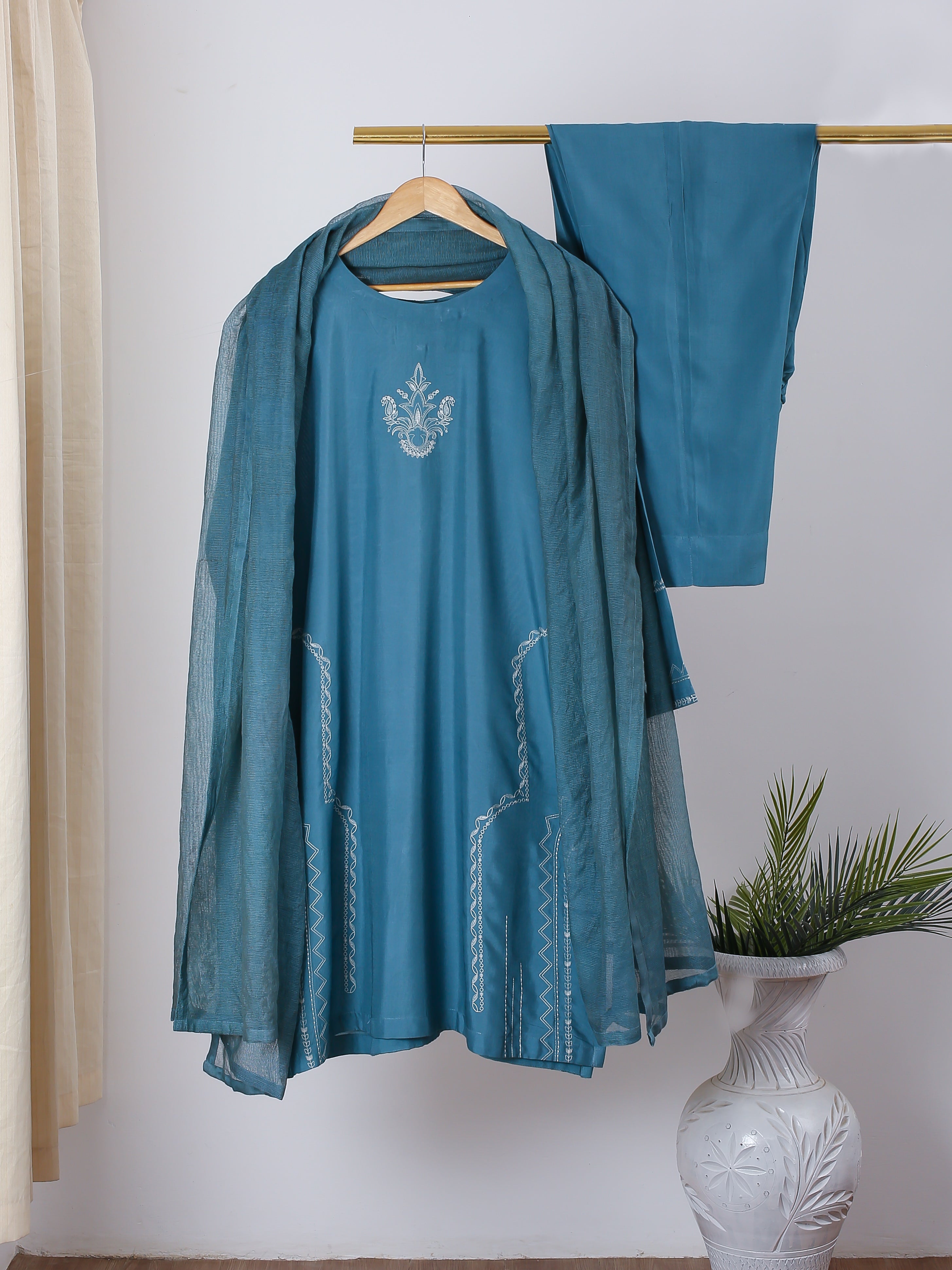 Samawi Stitched Kurta Collection'2025-Cobalt Kurta