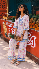 Cloud Nine By Dhaga Stitched 2 Piece Summer Suit-Secret garden